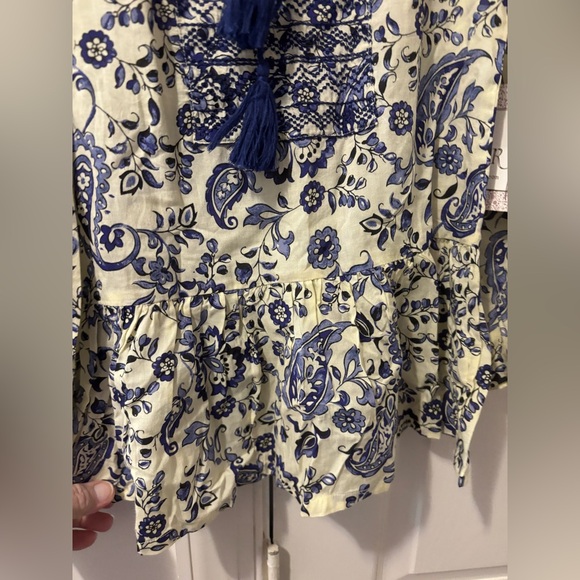 Jak & Peppar by mustard Pie blue boho peasant tunic in size 7 NWT - Picture 5 of 10
